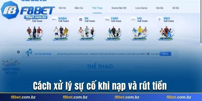 Cách xử lý sự cố khi nạp và rút tiền